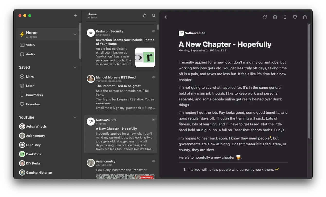 The new Reeder